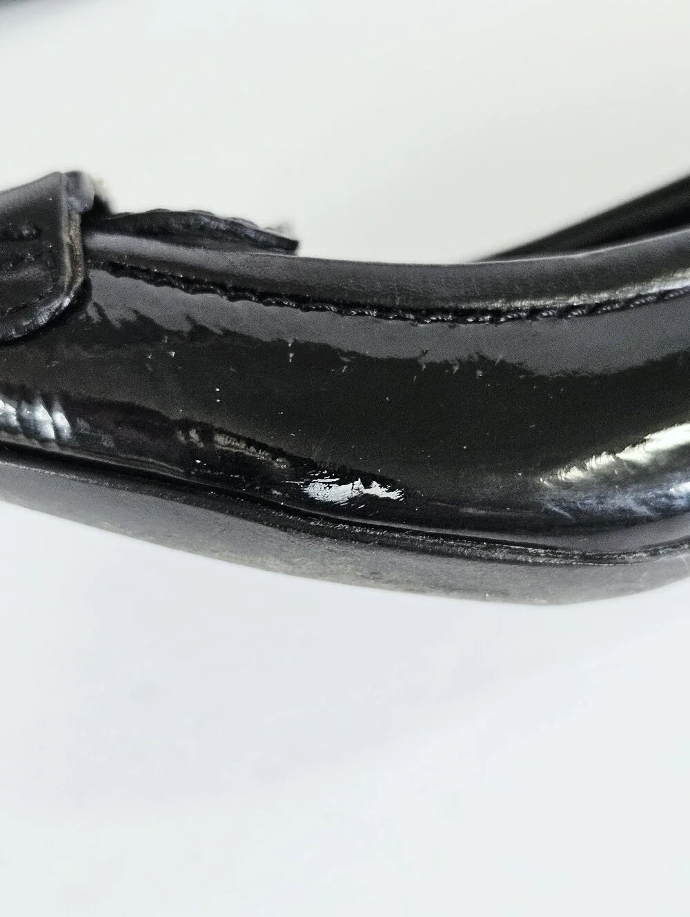 Tory Burch Vintage Sleep Pointed Toe Black Patent Leather Kitten Heel Pumps 7